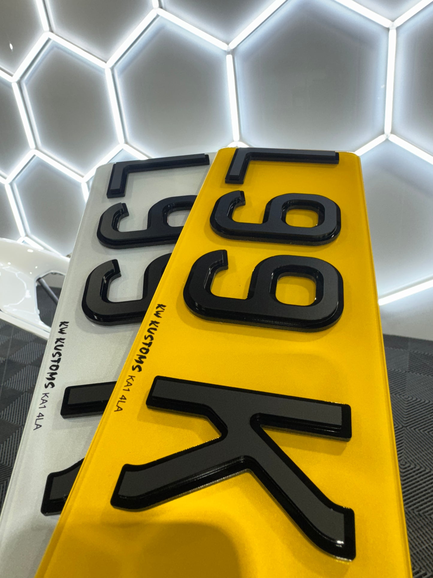 Shadow Acrylic Number Plates