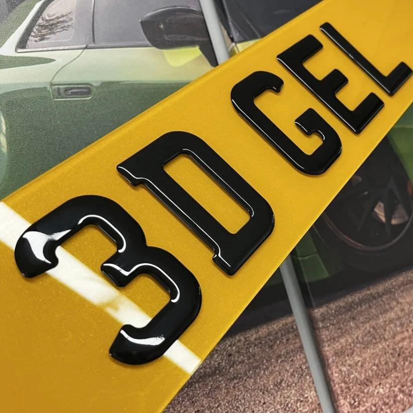 3D Gel Acrylic Number Plates