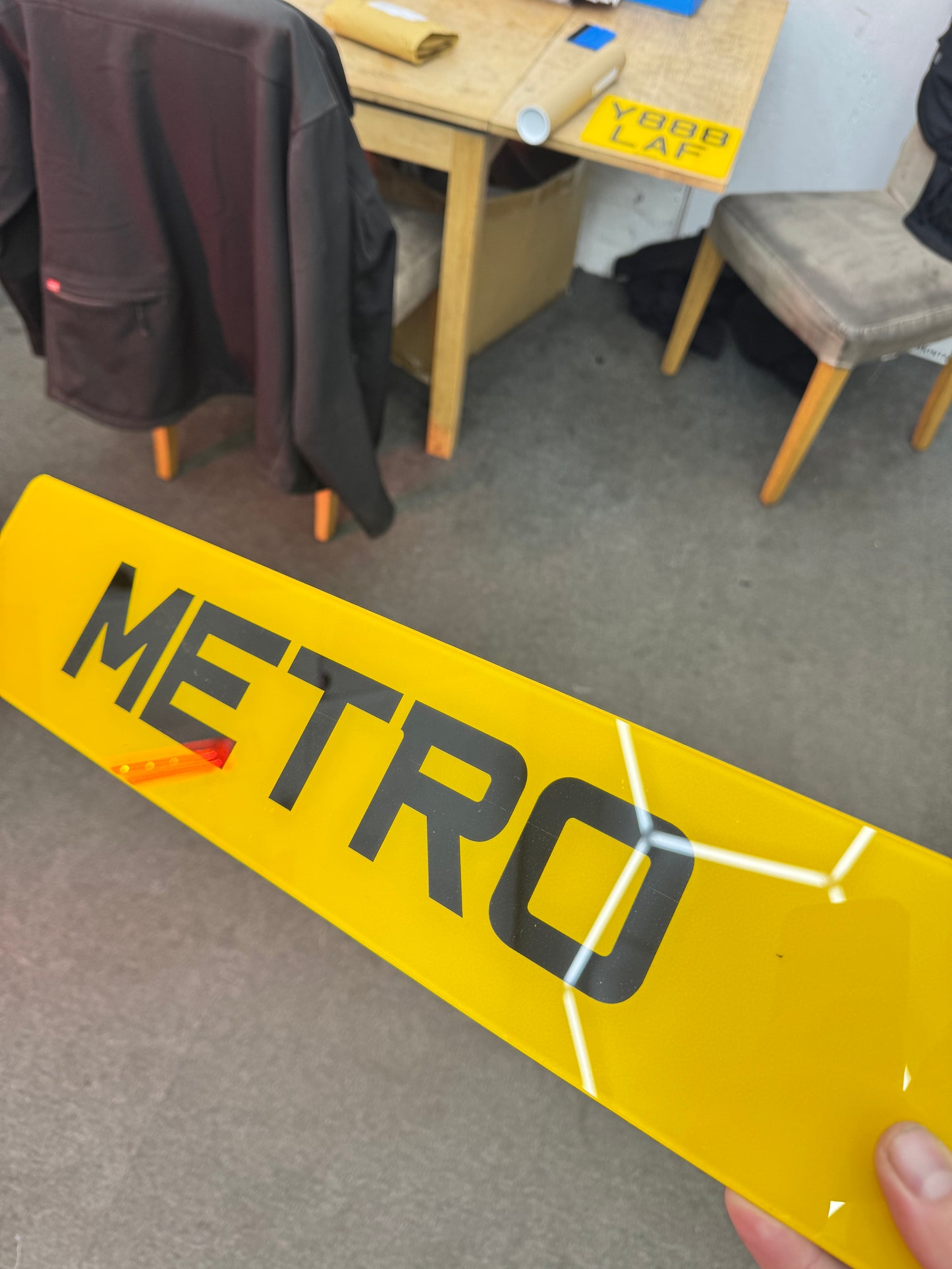 Metro Printed Acrylic Show Use Number Plates