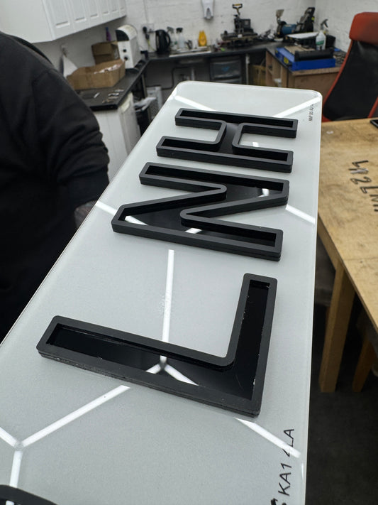 Ghost Acrylic Number Plates